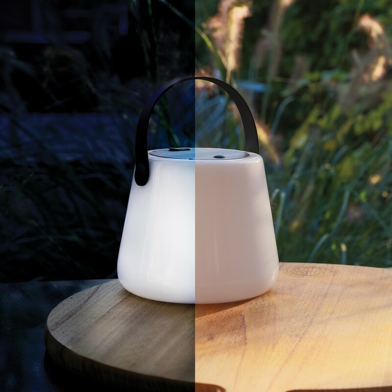 Lampka SolarGlow, ładowana przez USB, RABS z logo – biały (P513.473), ujęcie 7