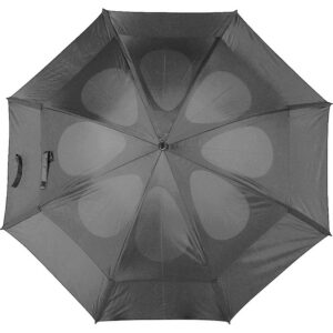 Wiatroodporny parasol manualny z logo V4213, kolor lub wariant szary · ujęcie 2