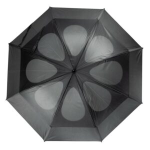 Wiatroodporny parasol manualny z logo V4213, kolor lub wariant szary · ujęcie 4