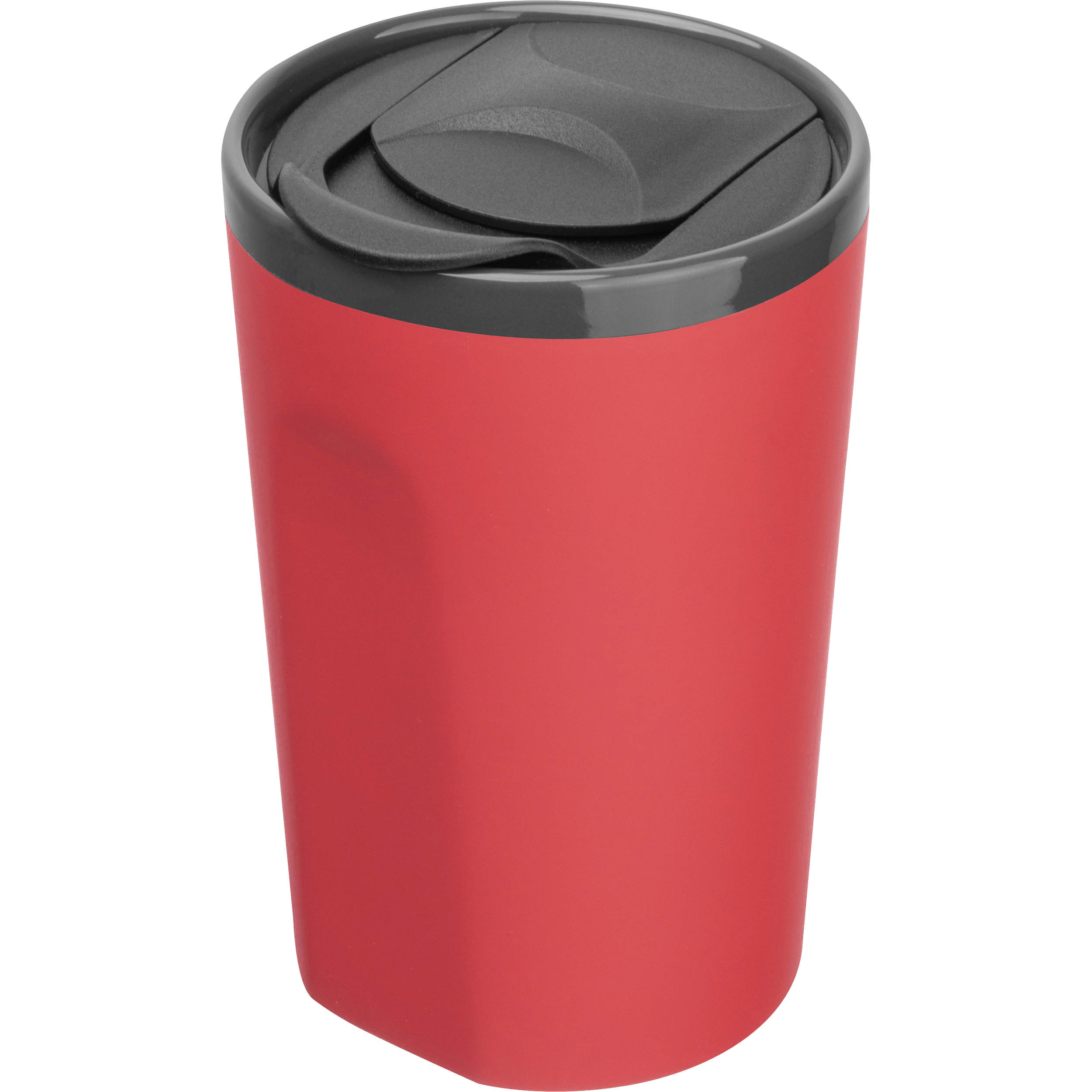 Kubek ceramiczny soft touch 400 ml TOMAS z logo, czerwony, 8549805 – gadżet reklamowy dla firm