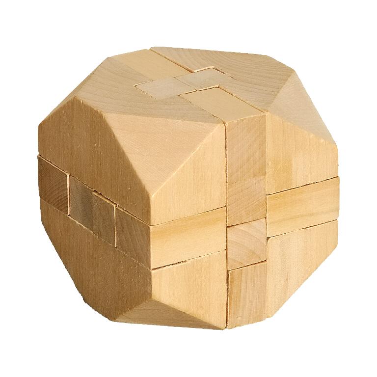 Układanka logiczna Cube, ecru z nadrukiem logo (R08820) – gadżet reklamowy dla firm